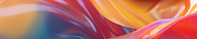 Abstract 3D model of smooth colourful blobs being stretched