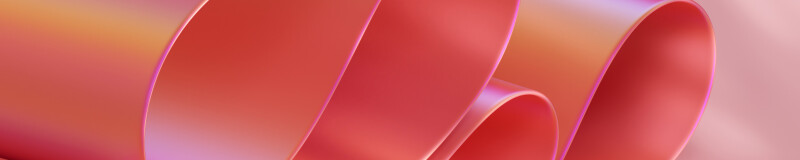 Abstract 3D image of glossy curved layers of plastic