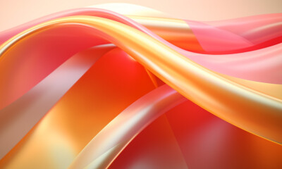 Abstract 3D image of sinuous smooth shapes