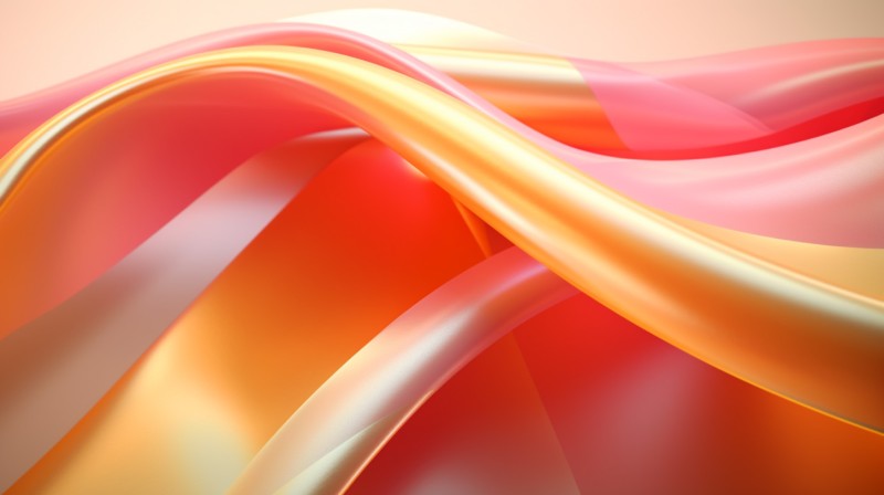 Abstract 3D image of sinuous smooth shapes