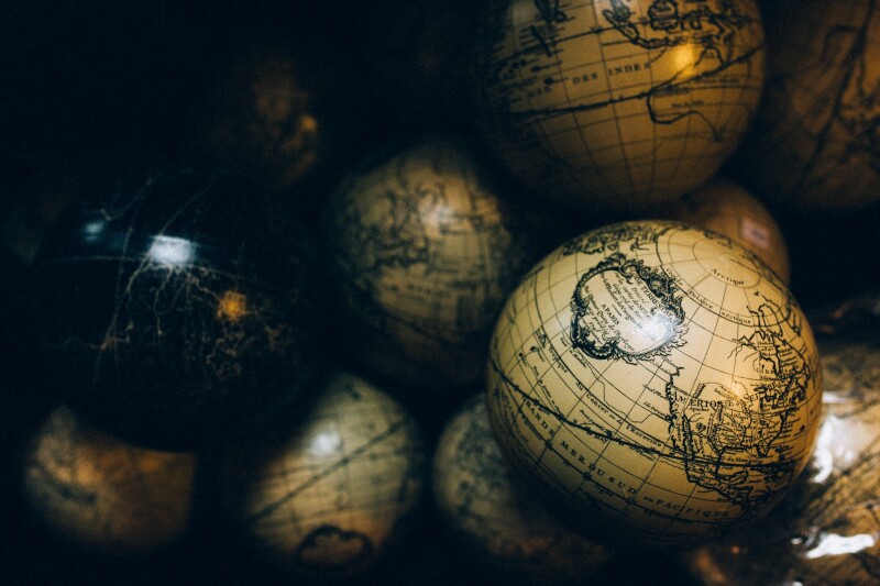 A pile of globes