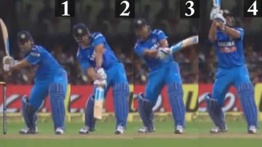Series of 4 images showing the stages of the 'Helicopter shot'