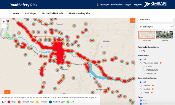 Screenshot of RoadSafety Risk 