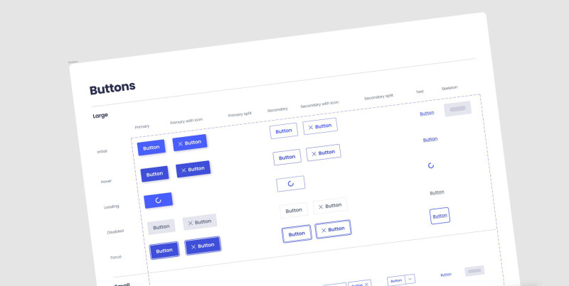 Design System Buttons Section