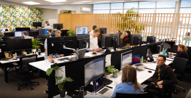 MadeCurious office space full of people working at their desks