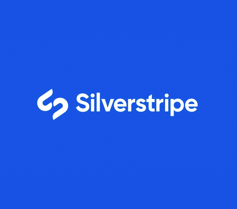 Silverstripe logo on blue background
